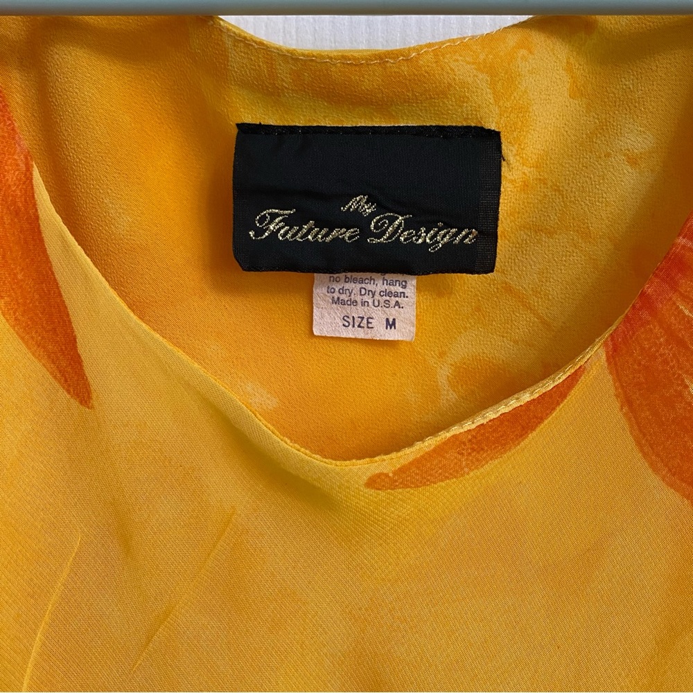 Vintage Maxi dress by My Future Design Yellow and Orange women’s Medium - Picture 7 of 8